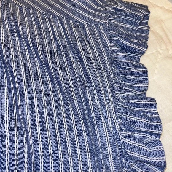 Isabella Sinclair Anthropologie Piper Blue Striped Shirt Dress - Picture 8 of 15